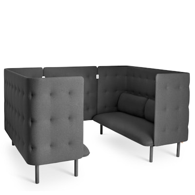 Dark Gray QT Privacy Lounge Sofa Booth