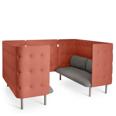 Gray + Brick QT Privacy Lounge Sofa Booth