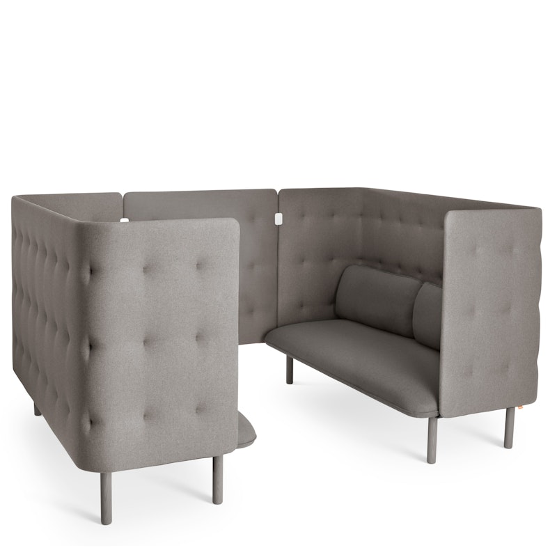 Gray QT Privacy Lounge Sofa Booth,Gray,hi-res image number 1
