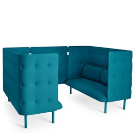 Teal QT Privacy Lounge Sofa Booth