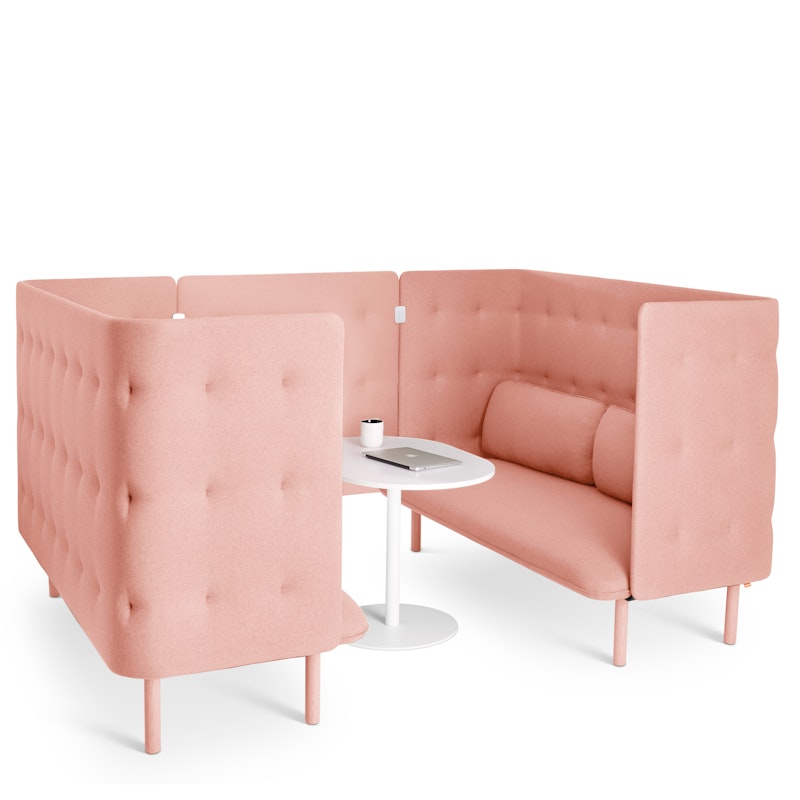 Blush QT Privacy Lounge Sofa Booth,Blush,hi-res image number 3