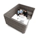 Gray QT Privacy Lounge Sofa Booth,Gray,hi-res