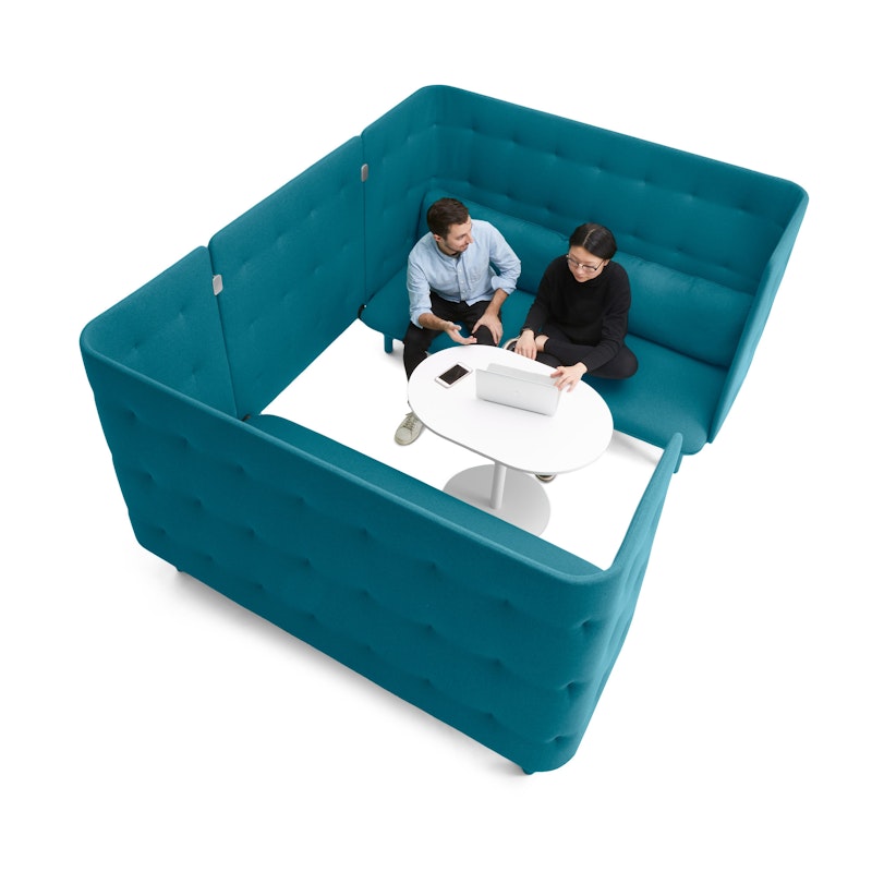 Teal QT Privacy Lounge Sofa Booth,Teal,hi-res image number 5.0