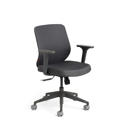 Dark Gray Max Task Chair, Mid Back, Charcoal Frame