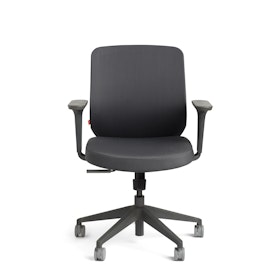 Dark Gray Max Task Chair, Mid Back, Charcoal Frame