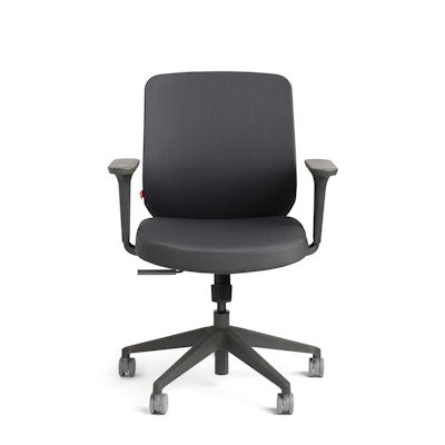 Dark Gray Max Task Chair, Mid Back, Charcoal Frame,Dark Gray,hi-res