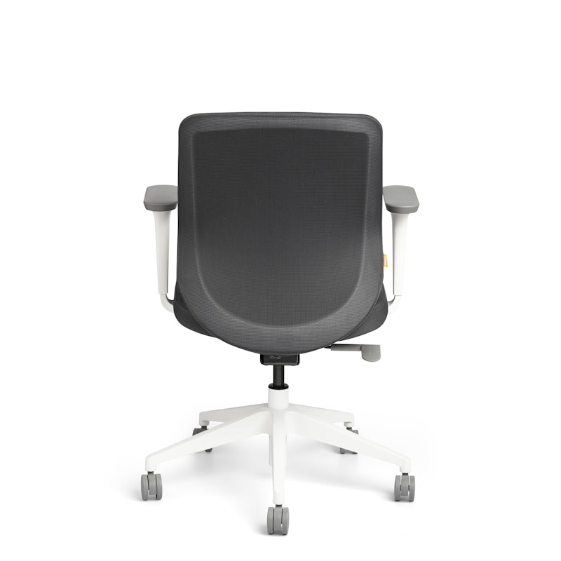 Dark Gray Max Task Chair, Mid Back, White Frame,Dark Gray,hi-res image number 4.0