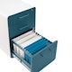 White + Slate Blue Stow 3-Drawer File Cabinet, Rolling,Slate Blue,hi-res