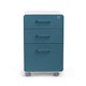 White + Slate Blue Stow 3-Drawer File Cabinet, Rolling,Slate Blue,hi-res