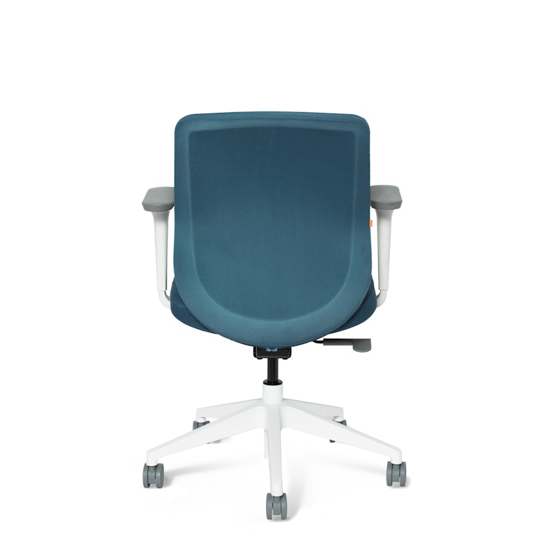 Slate Blue Max Task Chair, Mid Back, White Frame,Slate Blue,hi-res image number 4.0
