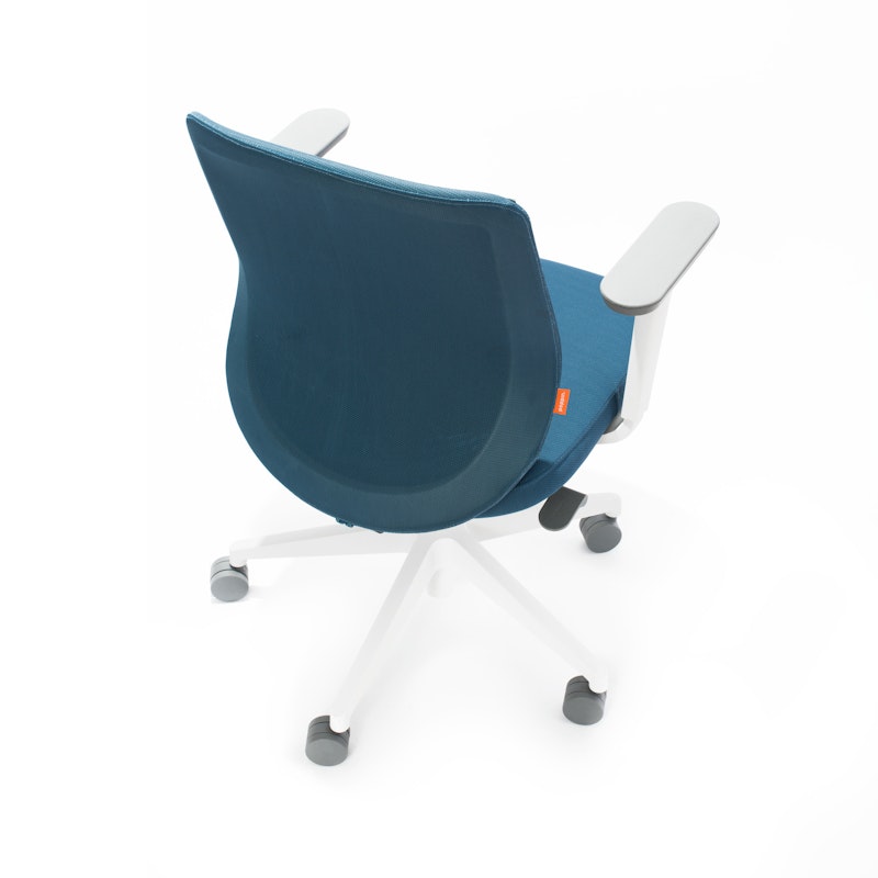 Slate Blue Max Task Chair, Mid Back, White Frame,Slate Blue,hi-res image number 5.0