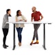Series L Adjustable Height Table, White, 72" x 30", Charcoal Legs,White,hi-res