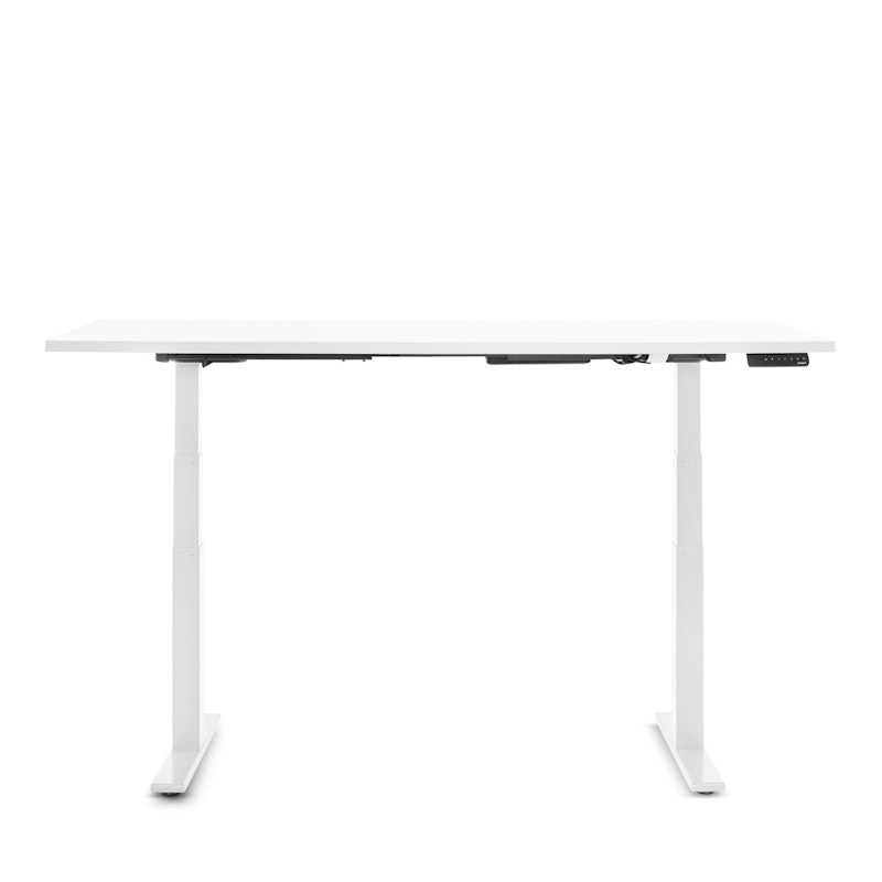 Series L Adjustable Height Table, White, 72" x 30", White Legs,White,hi-res image number 1.0
