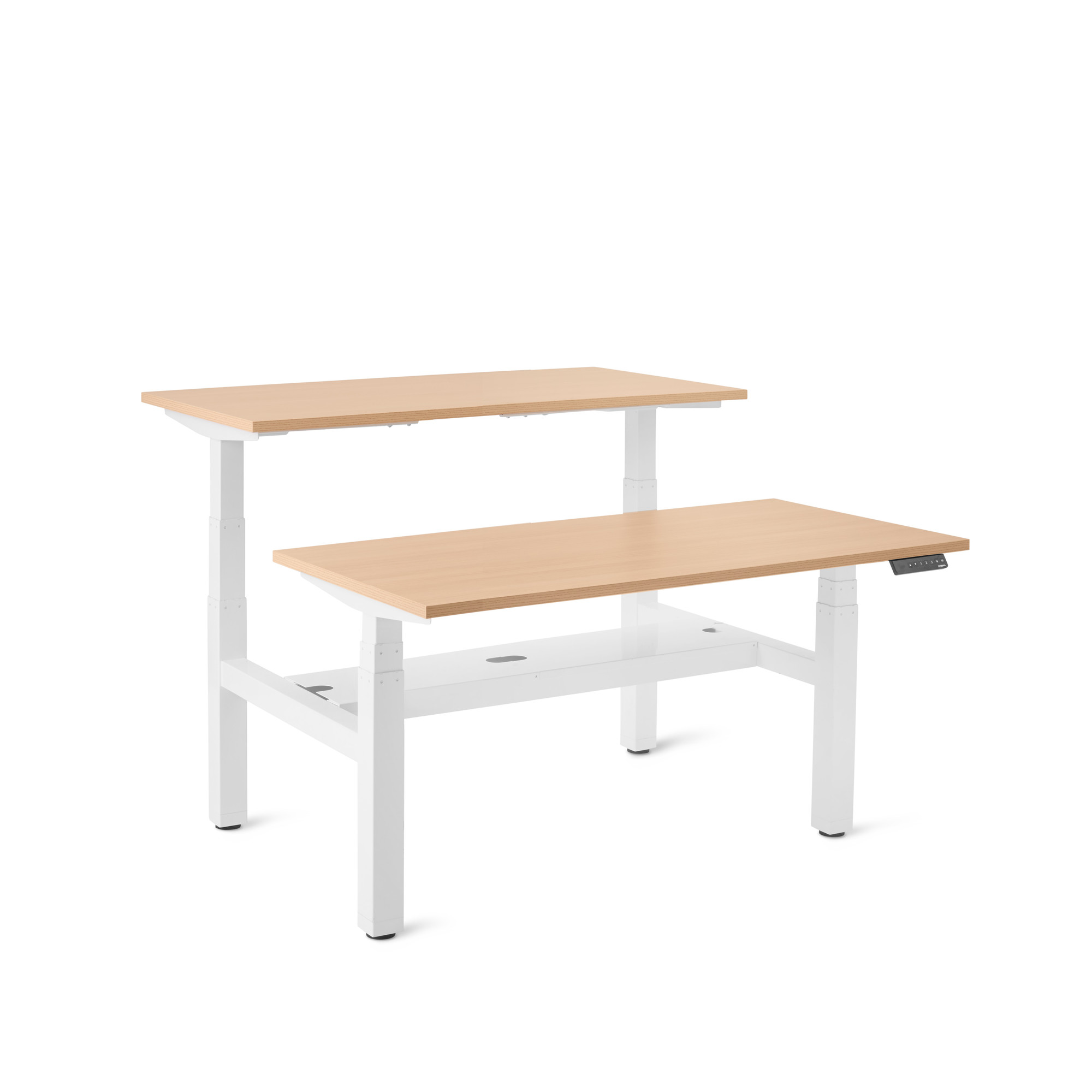 Double on sale height desk