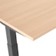 Series L Adjustable Height Double Desk for 6, Natural Oak, 57", Charcoal Legs,Natural Oak,hi-res