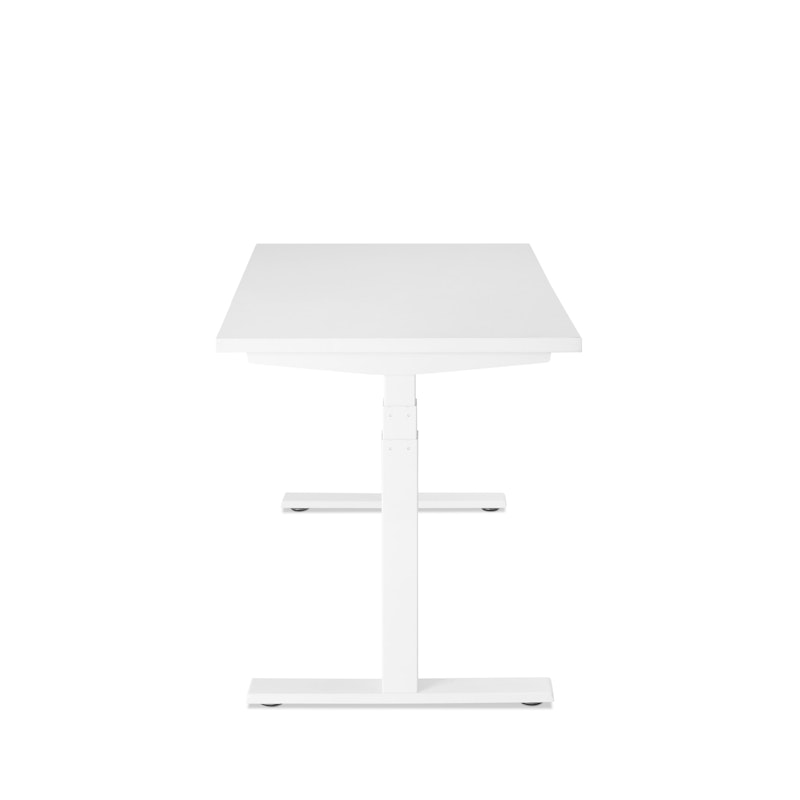 Series L Adjustable Height Single Desk, White, 47", White Legs,White,hi-res image number 3.0