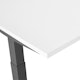 Series L Adjustable Height Single Desk, White, 57", Charcoal Legs,White,hi-res
