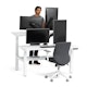 Series L Adjustable Height Double Desk for 2, White, 57", White Legs,White,hi-res