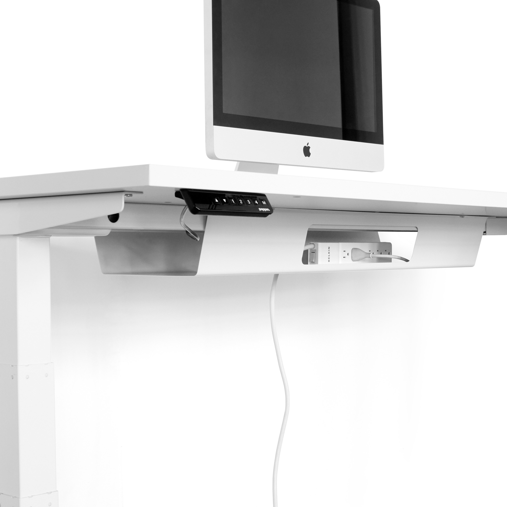 Series L Adjustable Height Double Desk for 2, White, 47