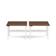 Series L Adjustable Height Double Desk for 4, Walnut, 47", White Legs,Walnut,hi-res