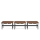 Series L Adjustable Height Double Desk for 6, Walnut, 57", Charcoal Legs,Walnut,hi-res
