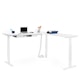 Series L Adjustable Height Corner Desk, White with White Base, Right Handed,White,hi-res