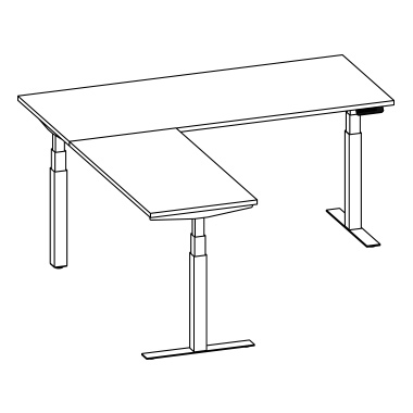 Raise Adjustable
 Height Single Desk