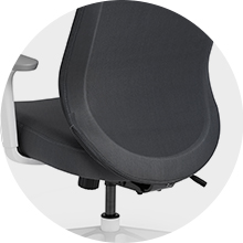 Poppin Dark Gray Max Task Chair, Mid Back, White Frame