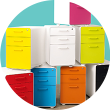 Stow 3 Drawer File Cabinet Poppin